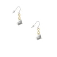 thumbnail image 2 of Delight Jewelry Silvertone Small ''Lil Sister'' Heart with Clear Crystal Gold Tone Infinity French Earrings, 2 of 4