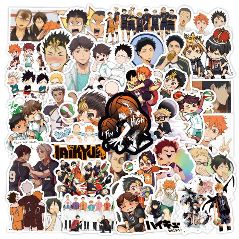 102pcs Anime Haikyuu! Volleyball Stickers Pack Laptop Car Luggage Vinyl Decals 