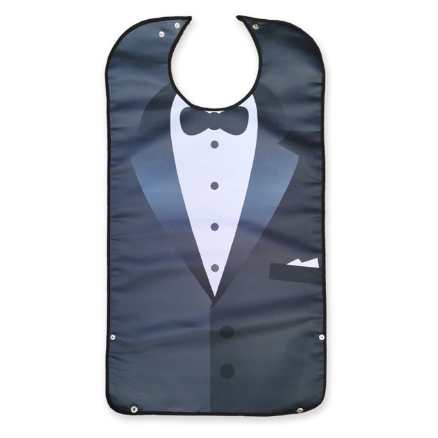 Juego de 6 baberos para adultos para comer hombres patrón de pajarita impermeable babero para adultos lavable-- Sincero Electrónica