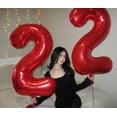 thumbnail image 4 of Globo Upgesy Rojo Número 2 de 40" para Decoración de Cumpleaños, 4 of 9