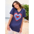 thumbnail image 3 of Woman Within Plus Size Cuffed Americana Print Tee, 3 of 6
