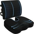 thumbnail image 1 of Cojín ortopédico para silla de oficina, cojín lumbar para silla, cojín de respaldo de espuma viscoelástica, funda lavable, 1 of 4