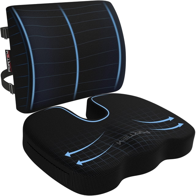 Cojín ortopédico para silla de oficina, cojín lumbar para silla, cojín de respaldo de espuma viscoelástica, funda lavable