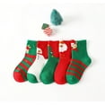 thumbnail image 2 of Actgleam 5 Pairs Christmas Socks for Boys Girls Warm Stockings Christmas Gift Cute Holiday Socks 6-8Y, 2 of 7