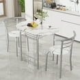 Vineego 3 Pieces Dining Set for 2 Small Kitchen Breakfast Table Set
