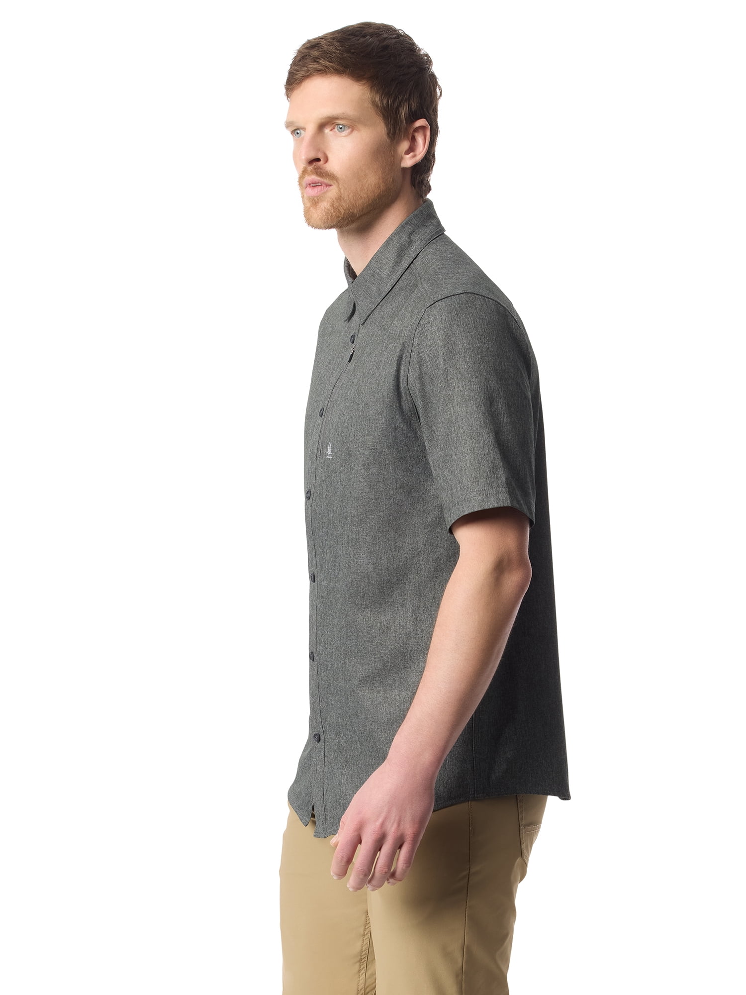 Bass & Co Men's Traveler Shirt with Short Sleeves, Size S-3XL