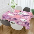 thumbnail image 5 of 54x54 Inch Tablecloth Polyester Square Tablecloth for Home Kitchen Dinner Decor Pink Pastel Cute Halloween Pattern, 5 of 9