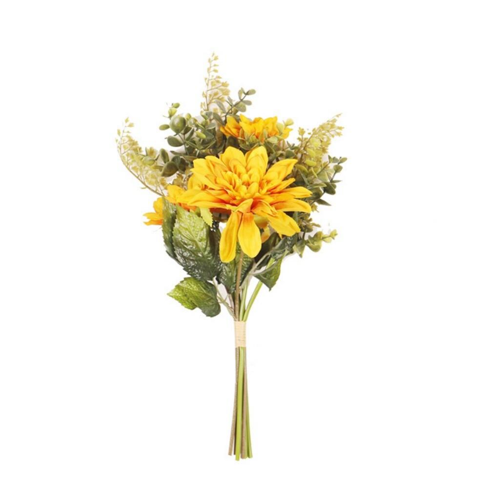 Deepwonder Yellow Artificial Flowers, 1 Pack Fake Faux Flowers, Yellow