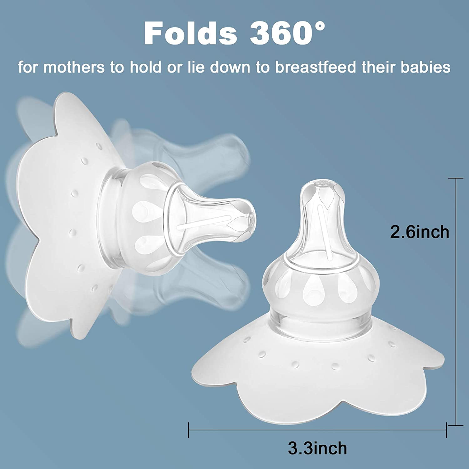 YIYEE Nipple Shields for Nursing Newborn 2 Count, Upgraded for Protecting  Inverted & Sore Nipples, Assisting Latch Difficulties, Great for