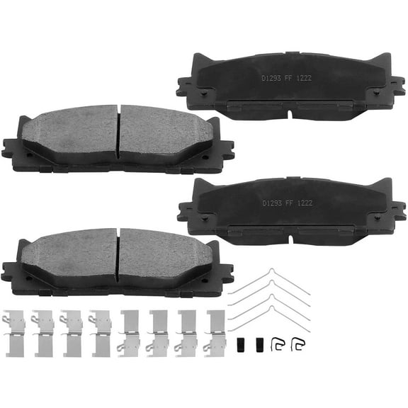 Afa Motors Front Brake Pads w/Hardware Kits Fits Toyota Avalon 08-18, Toyota Camry 07-17,Lexus ES300H 13-18, Lexus ES350 07-18-Ceramic Brake Pads-4 Pack