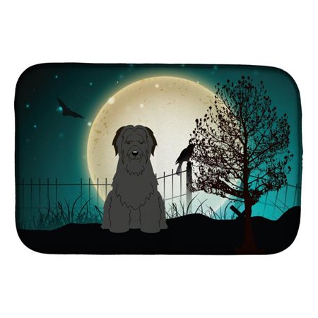 

Halloween Scary Briard Black Dish Drying Mat
