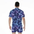 thumbnail image 2 of Blue And Purple Lightning Short Sleeve Men'S Rompers Casual Summer Jumpsuits Outfit, 2 of 4