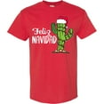 thumbnail image 3 of Inktastic Feliz Navidad Christmas Cactus in Santa Hat T-Shirt, 3 of 5