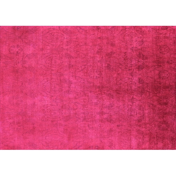 Ahgly Company Indoor Rectangle Oriental Pink Industrial Area Rugs, 8' x 12'