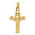 thumbnail image 1 of 14k Claddagh Cross Charm in 14k Yellow Gold, 1 of 3
