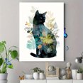 thumbnail image 4 of QISVANSET Black Cat Botanical Canvas Wall Art 15.75x11.81 Inches, 4 of 5