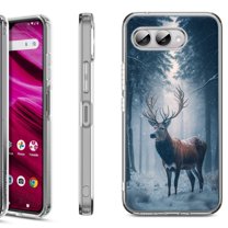 Shockproof Phone Case for T-Mobile Revvl 8, by OneToughShield - Deer Winter