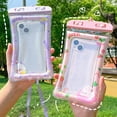 thumbnail image 3 of 1Pcs Durable Hanging Cartoon Rabbit with Strap Lanyard Phone Cover Transparent Phone Bag Waterproof Phone Case 5, 3 of 8