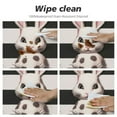 thumbnail image 4 of Awypu White Black Plaid Easter Bunny Kitchen Fitted Tablecloth for Round Table,Leopard Rabbit Table Cover with Elastic Edge Waterproof Table Cloth,Buffalo Checker Circle Table Covers for Indoor White, 4 of 7