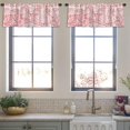 thumbnail image 3 of LALILO Kitchen Curtain Valance Zen Cat Square Mandala Ornate Rod Pocket Window Curtain 52"x 18" Set of 2, 3 of 5
