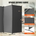 thumbnail image 3 of VEVOR Room Divider 3 Panel Fabric Room Privacy Screen for Office Bedroom Grey, 3 of 8