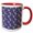 Red/White, variant on 3drose, Sugar Skulls, Fancy, Decorative, Leafy, Flowers, Purple, Pink, Yellow, Pattern, 11oz Two-tone Green Mug