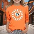 thumbnail image 1 of YUNAFFT T-Shirt Décontracté à Manches 3/4 pour Garçons et Filles, Col Rond, Imprimé Créatif, Style Festif, 1 of 6