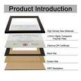 thumbnail image 3 of ELSKER&HOME Double Diploma Frames 14x20 for Two 8.5x11 Diplomas,Certificates,Cherry Color Golden Rim, 3 of 6