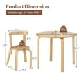 thumbnail image 2 of Gymax 5-Piece Kids Wooden Curved Back Activity Table & Chair Set w/Toy Bricks Natural, 2 of 9