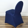 Efavormart Navy Blue Premium Spandex Stretch Fitted Banquet Chair Cover ...