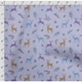 thumbnail image 4 of Soimoi Animals Print, Poly Taffeta Fabric, Decor Sewing Fabric by The Yard 56 Inch Wide, Decorative Fabric for Outdoor Upholstery, Umbrellas and Home Accents, Purple, 4 of 5