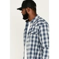 thumbnail image 2 of Moonshine Spirit Men's Propane Plaid Print Snap Western Flannel Shirt - MSFA22FL13-NVY, 2 of 4