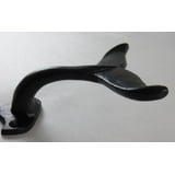 UD Cast Iron Whale Tail Hook - Black Nautical Wall Hook For Bathroom, Boat, Or Restaurant Decor, 3.25"H X 3"W
