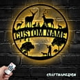 thumbnail image 5 of Craftnamesign Custom Deer Duck Hunting Metal Wall Art LED Light, Personalized Hunter Name Sign, 5 of 5
