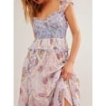 thumbnail image 3 of Sunloudy Vestido estampado floral bohemio para mujer, vestido maxi con mangas abullonadas, vestidos de verano para novia Sunloudy moda, 3 of 5