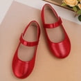 thumbnail image 4 of OGLCCG Girls Dress Shoes Kids Mary Jane Ballet Flats Round Toe Hook and Loop Non Slip Sole Princess Shoes for Birthday Party Size 4-11, 4 of 6