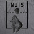 thumbnail image 2 of Mens Nuts Jaws Squirrel Parody T Shirt Funny Novelty Shark Movie Graphic Tee for Guys Graphic Tees, 2 of 9