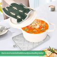 thumbnail image 3 of Yayeee Pot Holders Kitchen Heat Resistant with Pocket 7"x9.8" Cotton Oven Cooking Hot Pads, Beige Plants, 3 of 7