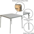 thumbnail image 5 of CQAOE Foldable Card Table with Vinyl Tabletop - Portable Game Table for Indoor and Outdoor Activities - Compact, Sturdy, Easy to Store,Grey, 5 of 9