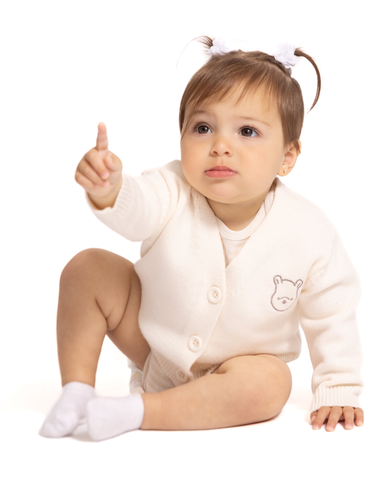 Disney Winnie the Pooh Baby Boy’s Embroidered Cardigan with Long Sleeves, Sizes 0/3M-18M