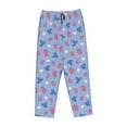 thumbnail image 4 of Naloa Strawberry And Flowers Print Women’s Ultra-Soft Comfy Pajama Lounge Pants with Pockets & Drawstring, 4 of 8