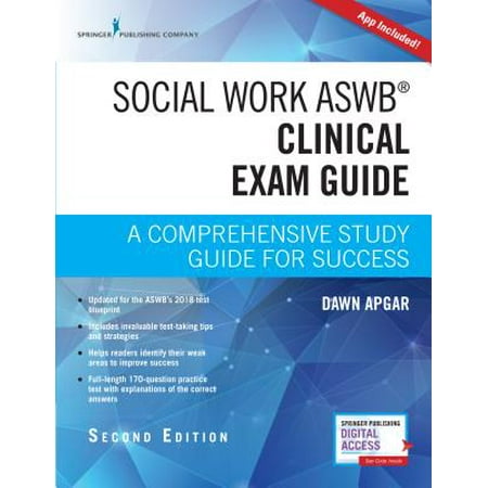 Social Work Aswb Clinical Exam Guide, Second Edition : A Comprehensive Study Guide for Success (Book + Free (Best Second Phone Number App)