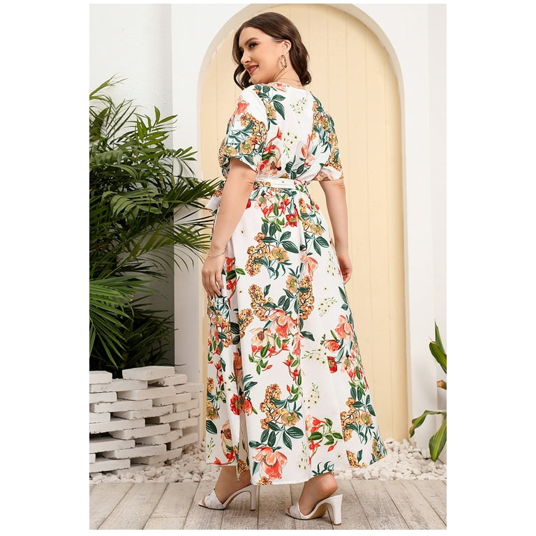 Floral maxi skirt 5xl top