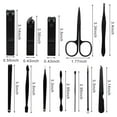 thumbnail image 4 of Manicure Set 12 in 1 Nail Clipper set, Odies nail clippers, fingernail & toenail clippers, Manicure Tools, pedicure tools, Suitable for Travel Manicure Kit, Nail Set Kit With Everything Profe,Pink, 4 of 6