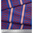 thumbnail image 3 of Soimoi Blue Heavy Satin Fabric Bow & Stripe Decor Fabric Printed Yard 54 Inch Wide, 3 of 3
