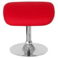 thumbnail image 4 of Pouf de la série Egg en tissu rouge, 4 of 4