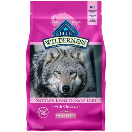 Blue Buffalo Wilderness High Protein Small Breed Chicken Dry Dog Food for Adult Dogs, Grain-Free, 4.5 lb. Bag
