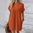 thumbnail image 5 of Spring Dresses For Women 2024 Soft T Shirt Dress Short Sleeve Casual Summer Tunic Dress Loose Loose Dress With Pockets Simple T-Shirt Loose Dress, 5 of 7
