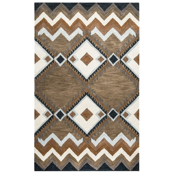 Rizzy Rugs Tumble Weed Loft Area Rug TL9147 Multi Angles Chevron 2' 6" x 8' Rectangle