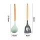 thumbnail image 2 of Utensilios de cocina del silicón, sistema del utensilio de cocina de 2 piezas, utensilios de cocina de madera fáciles de limpiar, 2 of 5
